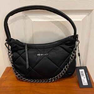 NWT MZ Wallace Small Bowery Quilted Shoulder Bag Black